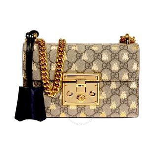 GUCCI
Padlock Beige / Black Gg Bees Small Bag